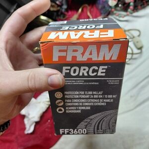 Force FF3600 Orange and Black Oil Filter